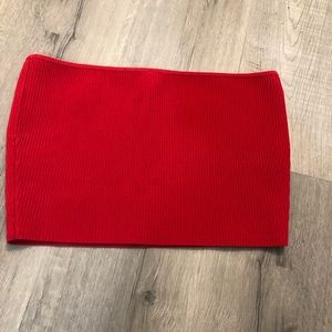 Red tube top